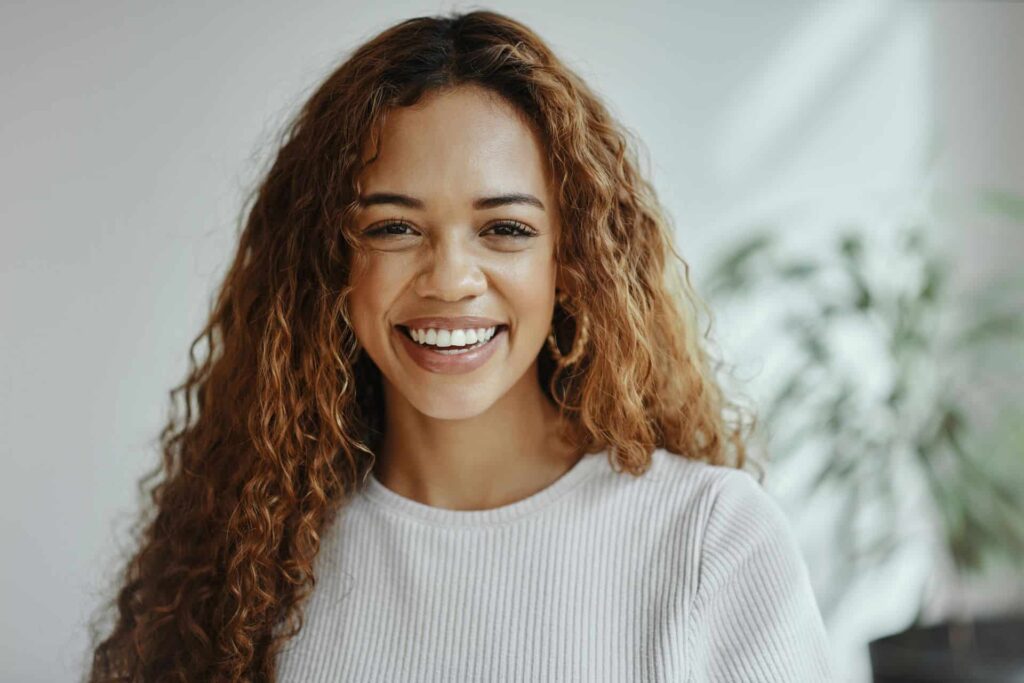 young healthy woman smiling