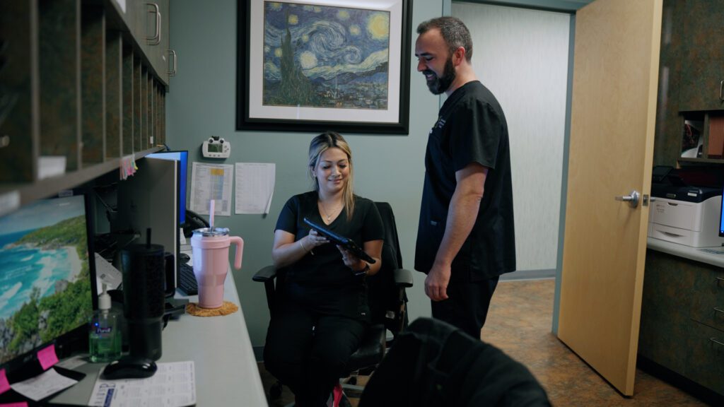 Dr. Peterson with Nurse