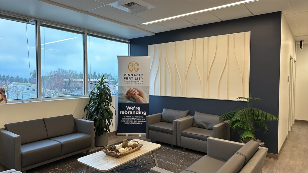 Spokane Wait Area with Banner