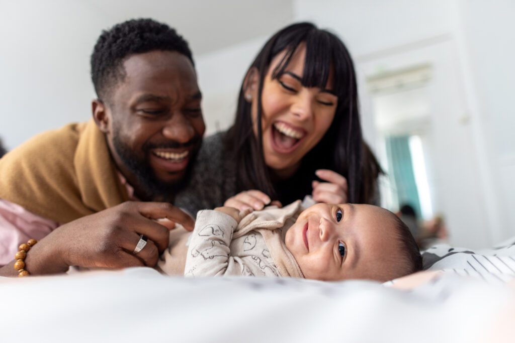 Bonding Time: Mom, Dad, and Newborn